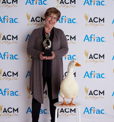 Judith Pinkerton and Aflac Duck